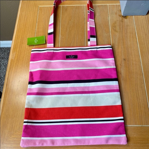 NWT Kate Spade ♠️ Multicolor Stripe Canvas Tote💗 - Picture 3 of 11